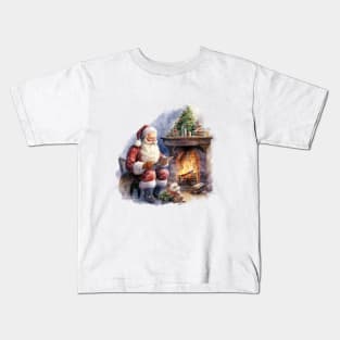 Santa Claus Christmas Morning Kids T-Shirt